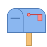 Postfach Fahne unten icon