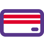 Credit card payment for laundry service layout icon