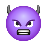 角のある怒った顔 icon