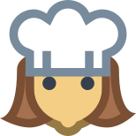 Cocinero de sexo femenino icon