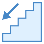 階段を下がる icon