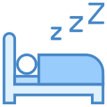 Schlafen im Bett icon