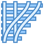 Aiguillage de rails icon