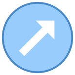 Circled Up Right icon