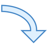 Curved Arrow Downward icon