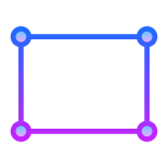 Gestrichenes Rechteck icon