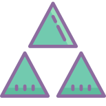 Drei Dreiecke icon