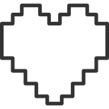 Corazón del pixel icon