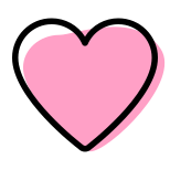 Favorite heart shape for bookmarking prefered content icon