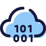 Cloud Binary Code icon