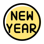 Happy new year sticker texts and messages to share icon