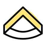 Lieutenant badge single stripe of uniform representation icon