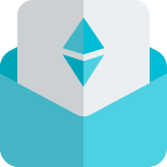 Ethereum digital currency payment mail message received icon