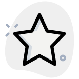 Five-pointed star rating for performance on online entertainment platform icon