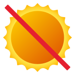 No exponer a la luz del sol icon