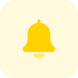 Alarm alert message bell icon sign for notification icon