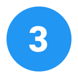 3 en círculo C icon