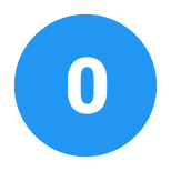 0 в закрашенном кружке icon