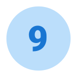 9 en círculo icon