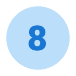 8 en círculo icon