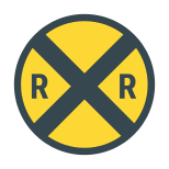 Segno dell'incrocio della ferrovia icon