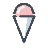 冰淇淋粉红色锥体 icon