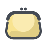 Vista frontal da bolsa icon