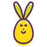 外部兔子复活节时髦轮廓-amoghdesign icon