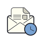 Open Envelope Clock icon