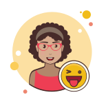 Mujer feliz icon