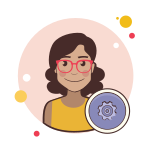 System administrator female icon