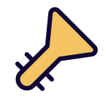 Tuba music instrument with a horn shape at the end icon
