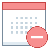 Menos calendário icon