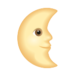 Last Quarter Moon Face icon