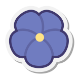 Flor violeta icon