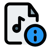 Information of the music meta-data isolated on a white background icon