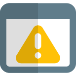 Web site internat error with alert notification icon