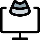 Ultrasound report check on a computer isolated on a white background icon