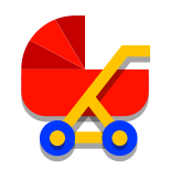 Menino carrinho de criança icon