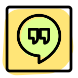 Hangout app with speech bubble logo by google icon