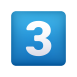Кнопка цифра 3 icon
