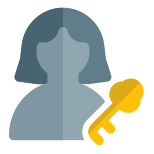 Key for access to the storage by a single user icon