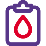 externer Bluttestbericht isoliert auf weißem Hintergrund Blut Duo Tal Revivo icon