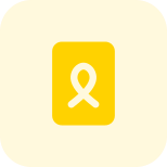 Cancer patient file isolated on a white background icon