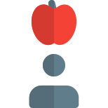 Recreating the newton's law with apple falling on head icon