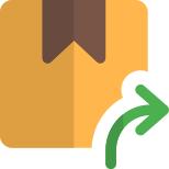 Forward the delivery box to the original shipping address icon