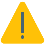 Triangular signboard with exclamation mark signal warning icon