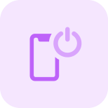 Cell phone switch on and off function button icon