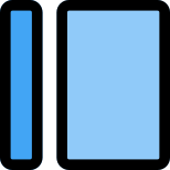 Bottom content body with top left and right boxes icon
