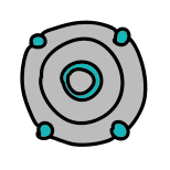 圆形数字扬声器 icon